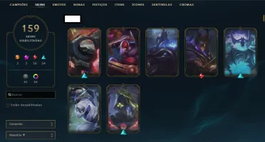 CONTA LOL TODAS SKINS/CROMAS DO NINJA DAS SOMBRAS