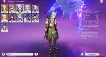 Conta Genshin Impact Jean 5* Keqing 5* Razor Fischl