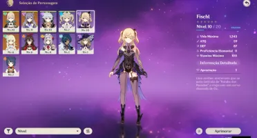 Conta Genshin Impact Jean 5* Keqing 5* Razor Fischl