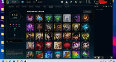 CONTA LEAGUE OF LEGENDS LVL 373 COM 84 SKINS