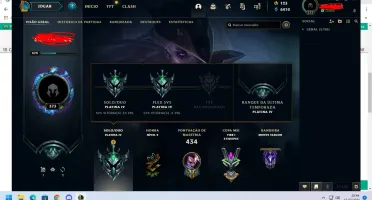 CONTA LEAGUE OF LEGENDS LVL 373 COM 84 SKINS