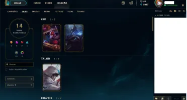 Conta lol Prata II Flex. + Skin + 59 Champions