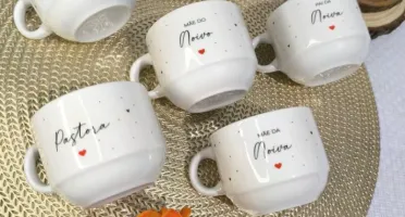 Xícaras 150 ml Personalizadas para Casamento
