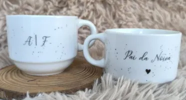 Xícaras 150 ml Personalizadas para Casamento