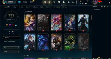 conta platina 3 full acesso, altera email e senha 112 skins