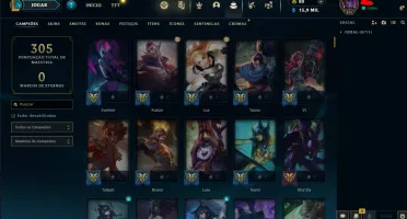 conta platina 3 full acesso, altera email e senha 112 skins