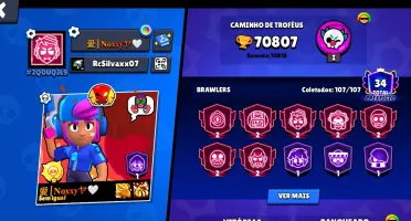 🔥 Conta Brawl Stars Hyper Avançada - 70K+ Troféus - Conta D