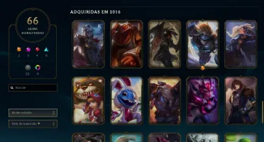 Lol - C.o.n.t.i + 118 Champs, 66 Skins/sem Elo
