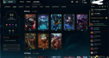 81 champs, 30 skins, 10 cromas e 109 ícones