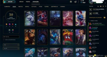 81 champs, 30 skins, 10 cromas e 109 ícones