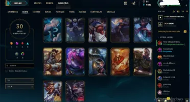 81 champs, 30 skins, 10 cromas e 109 ícones