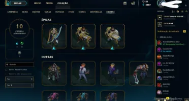 81 champs, 30 skins, 10 cromas e 109 ícones