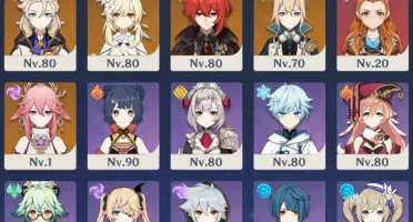 CONTA|AR57|9 Personagens 5*|Ganyu+Shogun+Venti+Miko+Eula|ETC