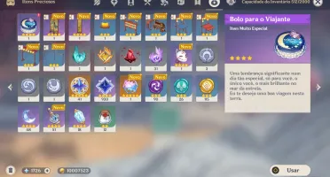 CONTA|AR57|9 Personagens 5*|Ganyu+Shogun+Venti+Miko+Eula|ETC