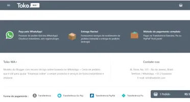Template loja virtual no Blogger com checkout Via zap