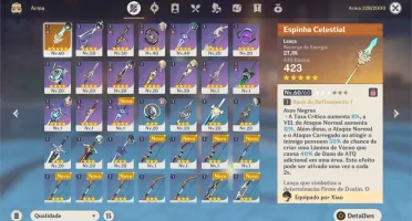 Vendo conta AR 36, Xiao + Venti + Espinha Celestial