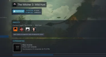 Conta steam com vários jogos ótimos(The Wicher, Skyrim, etc)