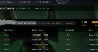 Conta Lenda 1, 3100 Mmr E 10.000 Conduta