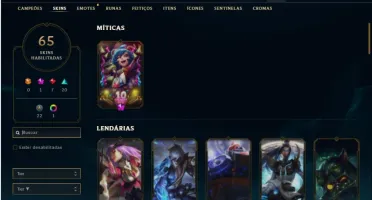 Conta bronze 2 com 113 Champs e 65 Skins + 1390 RP