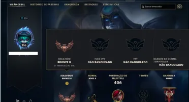 Conta bronze 2 com 113 Champs e 65 Skins + 1390 RP