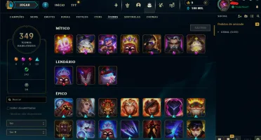 Conta Mestre - Nível 637 - +150 Pontos - 292 Skins
