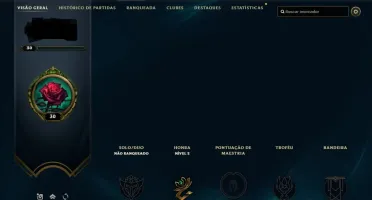 conta lol level 30 unranked