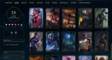 Bronze 1 com 65 Champs e 36 Skins