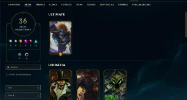 Bronze 1 com 65 Champs e 36 Skins