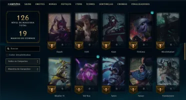 Bronze 1 com 65 Champs e 36 Skins