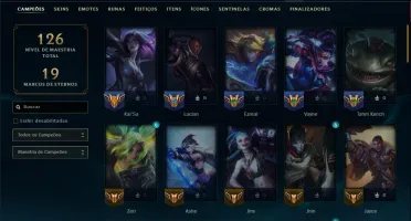 Bronze 1 com 65 Champs e 36 Skins