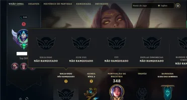 Unranked com 115 Champs e 125 Skins ( TOP / MID )