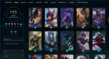 Unranked com 115 Champs e 125 Skins ( TOP / MID )
