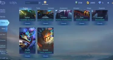 Continha top, mobile legends