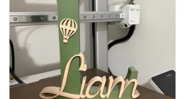 Letra 3D com Nome Personalizado para Porta Maternidade