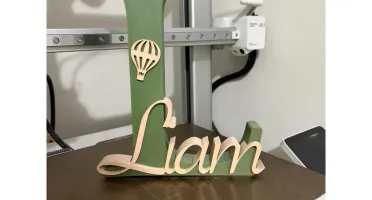 Letra 3D com Nome Personalizado para Porta Maternidade