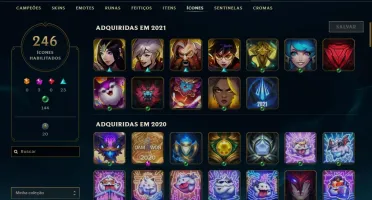 LvL 259, All Champions, 501 Skins, 98 Emotes, 246 Icones...