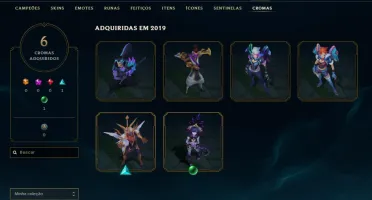 LvL 259, All Champions, 501 Skins, 98 Emotes, 246 Icones...