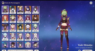 Conta AR 50 - Shogun Raiden, Venti, Hutao, Qiqi e Yelan