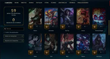 Prata 3 com 45 Champs e 48 Skins ( MAIN ADC )