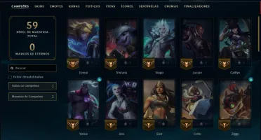 Prata 3 com 45 Champs e 48 Skins ( MAIN ADC )