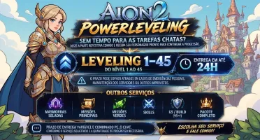 Aion 2 Global — Leveling 1–45 | Entrega em até 24h