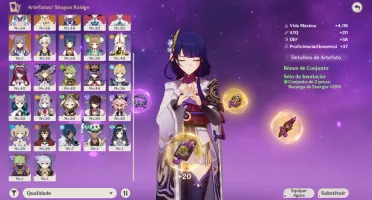 Conta Genshin Impact | Columbina + Raiden + Mizuki