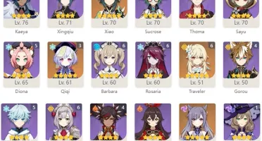 CONTA GENSHIN AR58✨12 LENDÁRIOS+12 ARMAS 5⭐5 ARMAS DE ASS✨