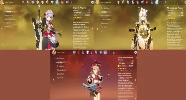CONTA GENSHIN AR58✨12 LENDÁRIOS+12 ARMAS 5⭐5 ARMAS DE ASS✨
