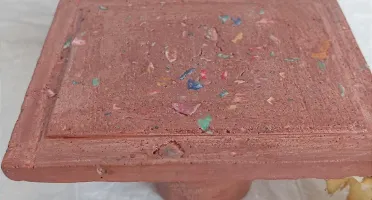 Porta-Velas Pedestal Rústico em Concreto