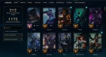 Prata 4 com 150 Champs e 136 Skins ( JG / SUP )