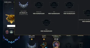 Prata 4 com 150 Champs e 136 Skins ( JG / SUP )