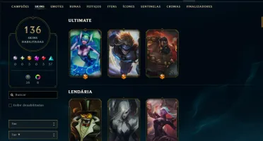 Prata 4 com 150 Champs e 136 Skins ( JG / SUP )
