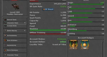 CONTA COM VARIOS CHARES. LVL 289 MS  RP 170+ EK 140+ C/ RK