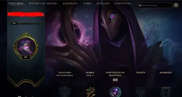 Conta Unranked level 41 + 11 skins + 33 campeões